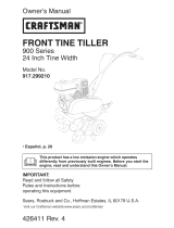 Craftsman 29921 - Front Tine Tiller-CA Model Manual de usuario