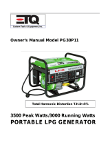 ETQ Liquid propane Portable Generator El manual del propietario