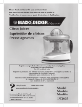 Black & Decker Citrus Juicer Manual de usuario