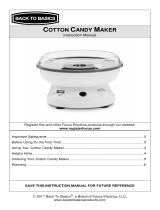 Back to Basics COTTON CANDY MAKER Manual de usuario