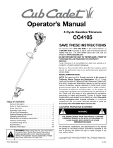 Cub Cadet CC4105 Manual de usuario