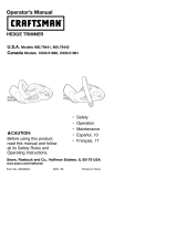 Craftsman 79441 - 20 in. Hedge Trimmer Manual de usuario