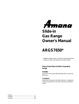 Amana MGS5752BDS - 30 Inch Slide-In Gas Range El manual del propietario