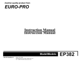 Euro-Pro EP382 Manual de usuario