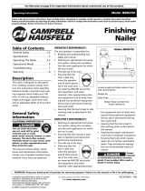Campbell Hausfeld Finishing Nailer JB006750 Manual de usuario