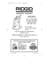 RIDGID WD1850 El manual del propietario