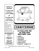 Craftsman 17965 - 6 Gal. Wet/Dry Vac Manual de usuario