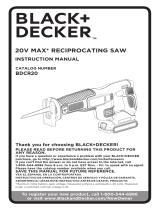 Black & Decker 20v max reciprocating saw Manual de usuario