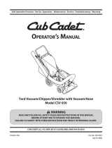 Cub Cadet CSV 050 Manual de usuario