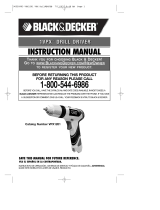 Black & Decker 2VPX VPX1212 Manual de usuario