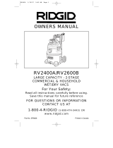 RIDGID RV2400A El manual del propietario