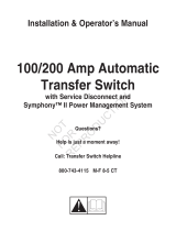 Briggs & Stratton 100 AMP AUTOMATIC TRANSFER SWITCH Manual de usuario