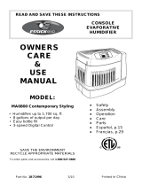 Essick MoistAIR MA0800 El manual del propietario