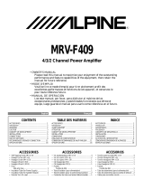 Alpine mrv f 409 Manual de usuario