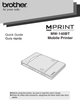 Brother MW-140BT - m-PRINT B/W Direct Thermal Printer guía de instalación rápida