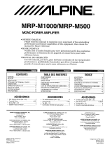 Alpine MRP M500 - Amplifier El manual del propietario