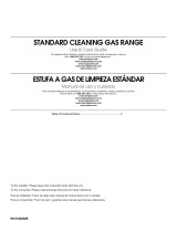 Amana STANDARD CLEANING GAS RANGE Guía del usuario