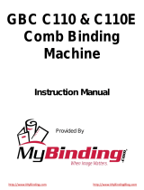 My Binding GBC CombBind C110 C110e Manual de usuario