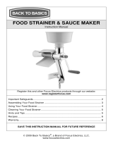 West Bend Food Strainer & Sauce Maker Manual de usuario