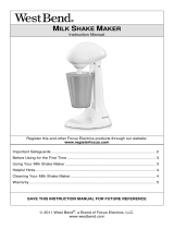 West Bend Milkshake Maker Manual de usuario