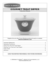 Back to Basics Gourmet Treat PC17581 Manual de usuario