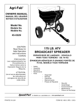 Agri-Fab 175# ATV Broadcast Spreader El manual del propietario
