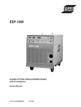 ESAB ESP-100i Plasma Cutting Console/Power Source Manual de usuario