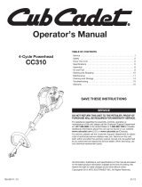 Cub Cadet CC310 Manual de usuario