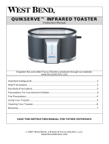 West Bend Quikserve Infrared Toaster Manual de usuario