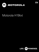 Motorola H19txt Manual de usuario