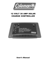 Coleman 12 VOLT 30 AMP SOLAR CHARGE CONTROLLER Manual de usuario