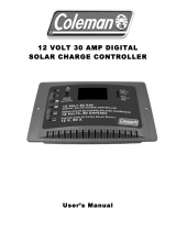 Coleman 12 VOLT 30 AMP SOLAR CHARGE CONTROLLER Manual de usuario