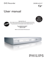 Philips DVDR 615/17 Manual de usuario