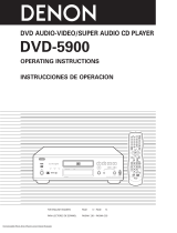 Denon DVD-5900 Instrucciones de operación