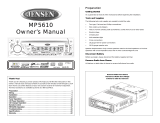 Jensen MP5610 - In-Dash CD Player El manual del propietario