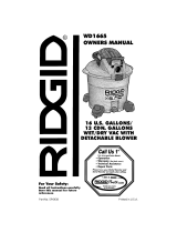 RIDGID WD1665 Manual de usuario
