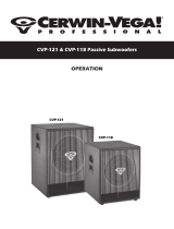 Cerwin-Vega CVP-118 Operation Manual de usuario