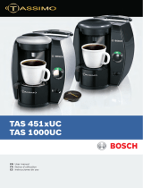Bosch Tassimo TAS 1000UC Manual de usuario
