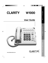 Clarity TELEPHONE W1000 Manual de usuario