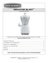 Back to Basics Smoothie Plus Manual de usuario
