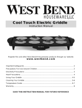 West Bend Cool Touch Electric Griddle Manual de usuario