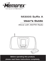 Memorex Mi3005BLK - iMove Boombox Manual de usuario