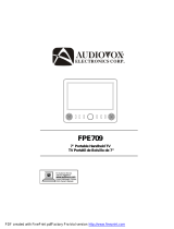 Audiovox FPE709 Manual de usuario