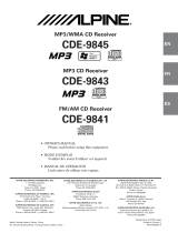 Alpine 9843 - CDE Radio / CD El manual del propietario
