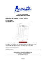 Avanti ELECRIC RANGE ER2401G Manual de usuario