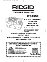 RIDGID WD4550 Manual de usuario