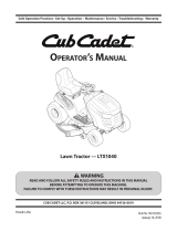 Cub Cadet LT1040 Manual de usuario