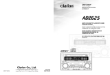 Clarion ADZ625 Manual de usuario