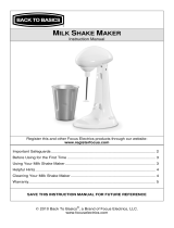 Back to Basics IC10804 - Milkshake Maker Manual de usuario