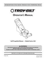 Troy-Bilt Series 440 Manual de usuario